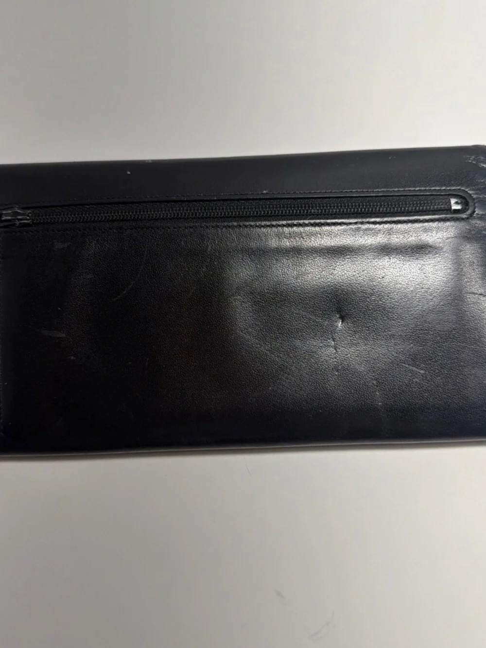 Mont Blanc Black Leather Continental Wallet with Star Emblem